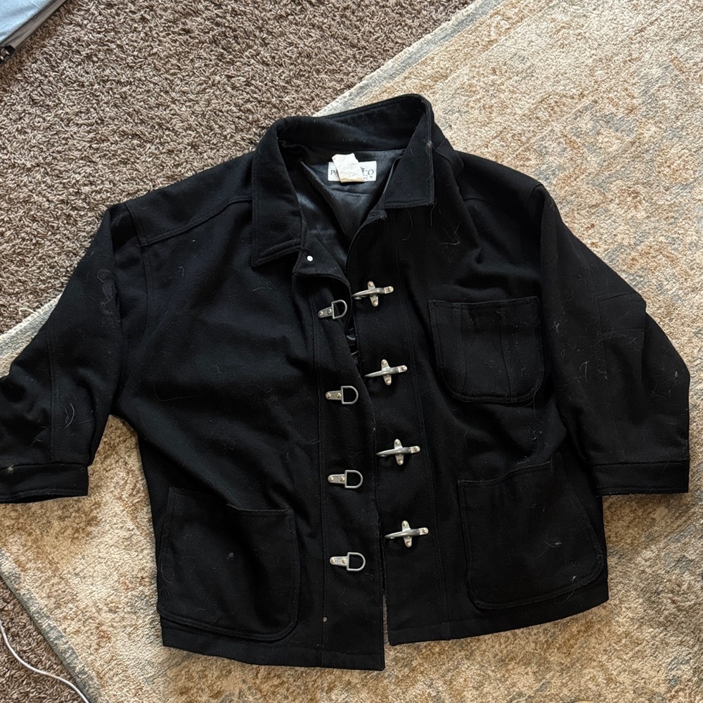 Parasuco XL Pendleton Black Toggle Cashemire Jacket